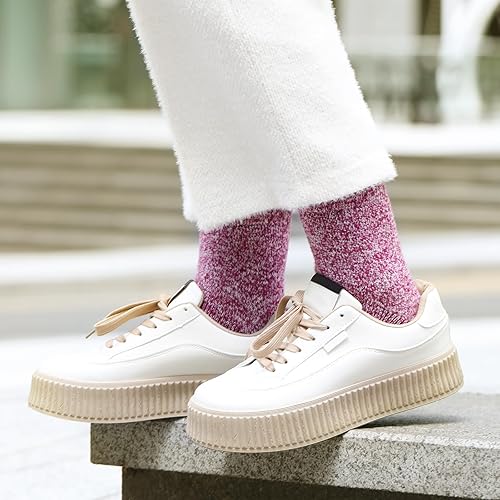 Miniatura 7 de Wool Socks for Women - Womens Wool Socks Winter Socks for men Warm Thick Knit Wool Soft Vintage Casual Crew Socks