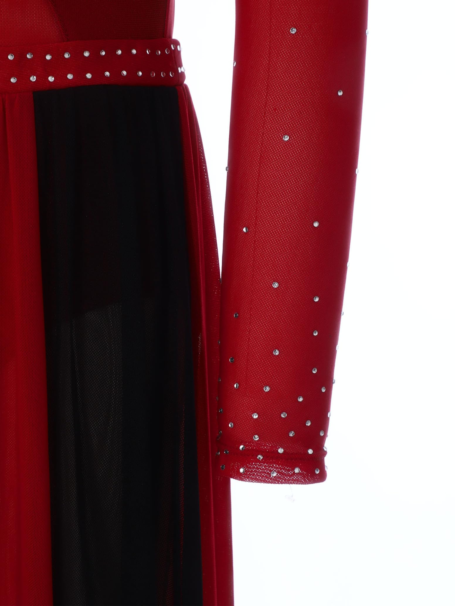 inlzdz Abito da Ballo Lirico Contemporaneo Bambina Strass Body da Pattinaggio Artistico Leotards Danza Classica Vestito da Balletto Samba Rumba Salsa