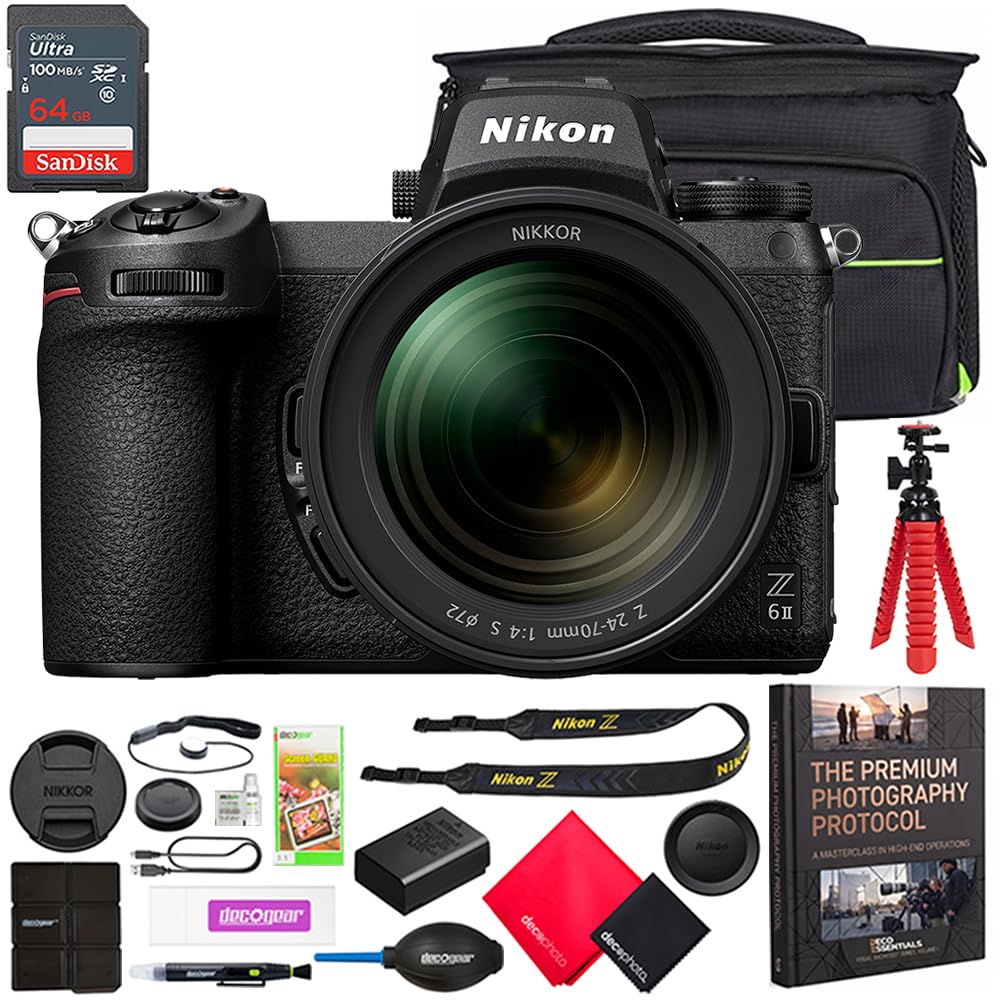 Nikon Z6II Mirrorless Camera Body + NIKKOR Z 24-70mm f/4 S Lens Kit Bundle