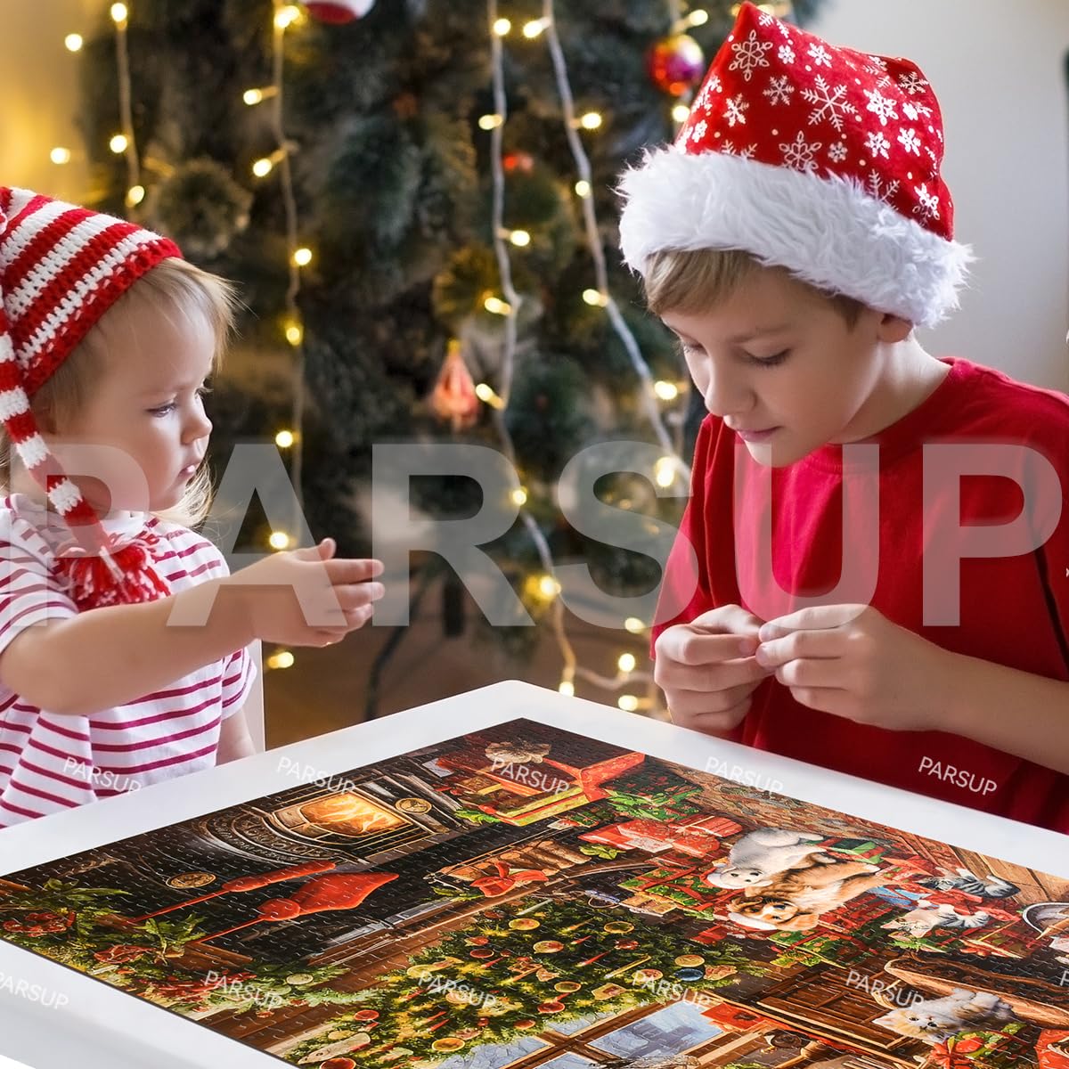 Calendario dell'Avvento 2023 puzzle di Natale, puzzle per vacanze per adulti e bambini, 24 scatole da 1000 pezzi puzzle per conto alla rovescia fino a Natale, giochi educativi, regalo per anziani,