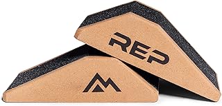 REP Fitness Cork Squat Wedge, Blocks for Weight Lifting, Yoga, Stretching, Exercise and Calf Therapy, Raised Heel Support, Non Slip, Workout Equipment for Home and Commercial Gym Training