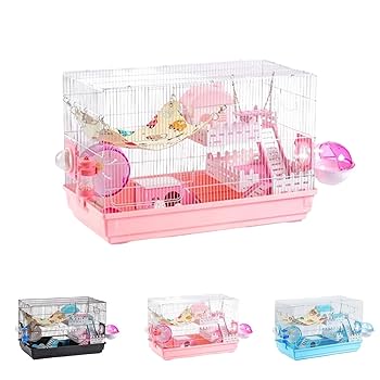 Amazon | ハムスター ケージ 2階建て 小動物ケージ 仓鼠笼子