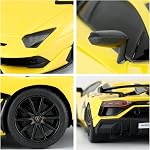 RASTAR Voiture Télécommandée, Modèle de Voiture RC Lamborghini Aventador SVJ Échelle 1:24, Jaune
