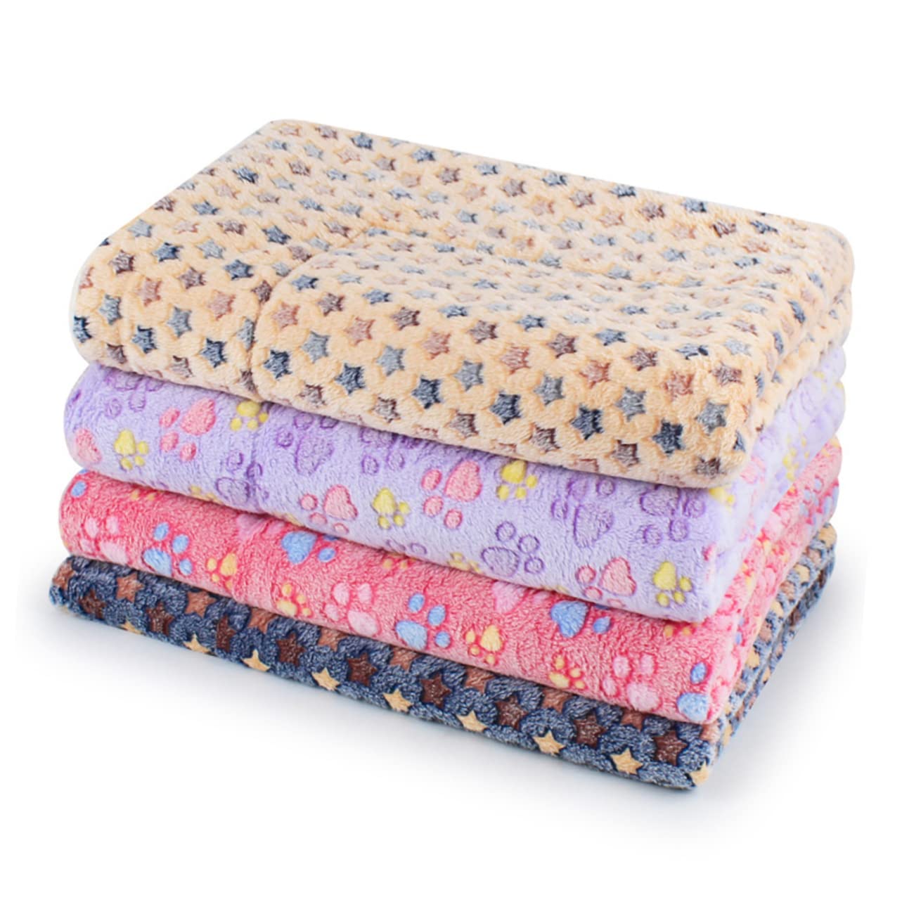Couverture d'hiver Kisangel XL en flanelle double face avec étoiles jaunes pour chien