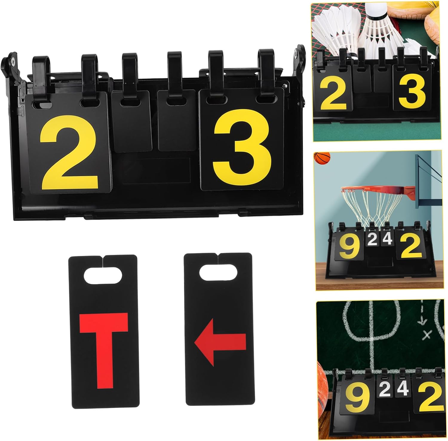 Portable Scoreboard Multifunctional Sports Score Keeper for Basketball Tennis and Table Tennis Design Numbers for Easy Use and Efficient Tracking