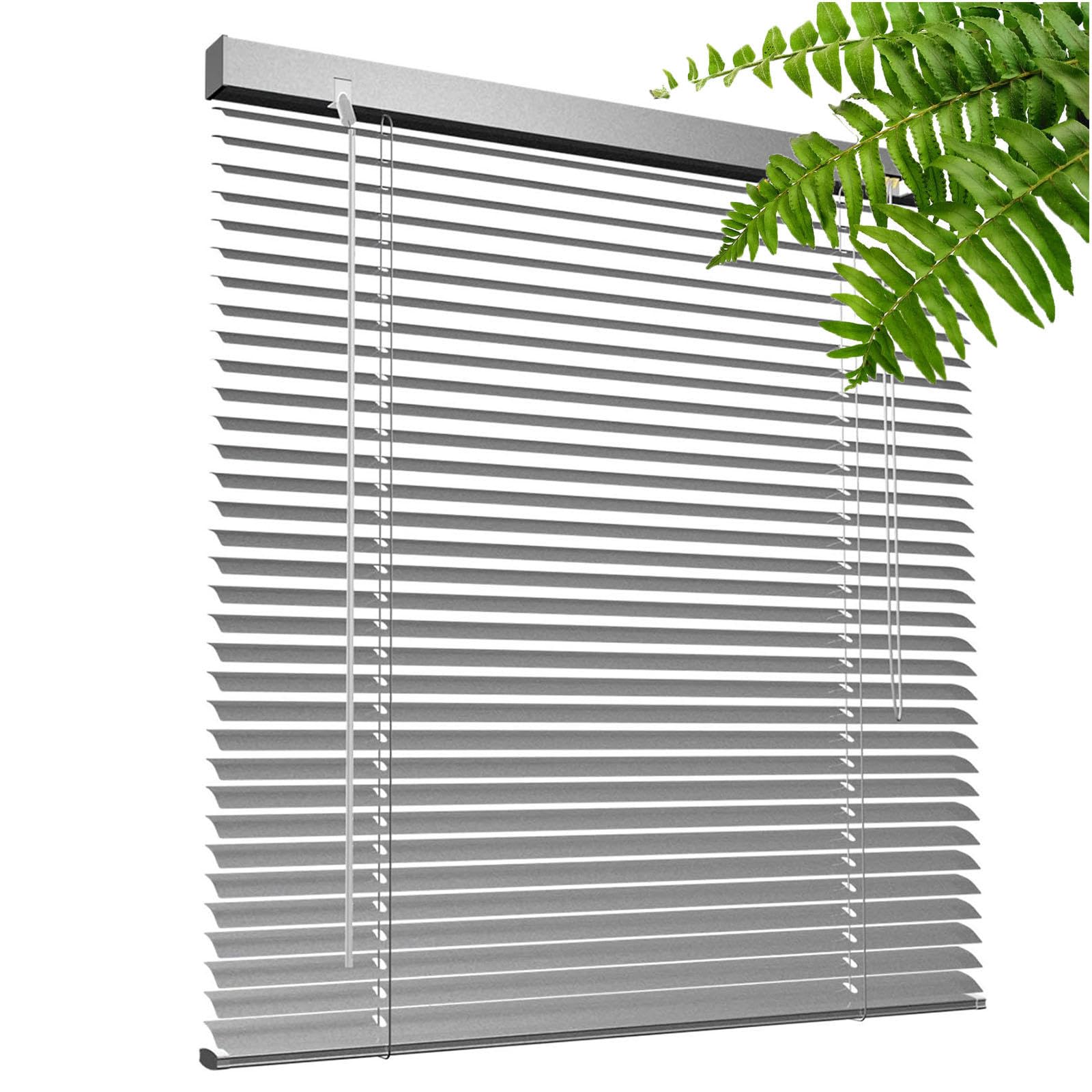 Xrdbfd Wxh Metal Aluminium Venetian Blinds, Silver Window Blinds, Indoor Venetian Shades, Privacy Curtains, Horizontal Blinds, Customizable,-115X130cm/45.3 * 51In