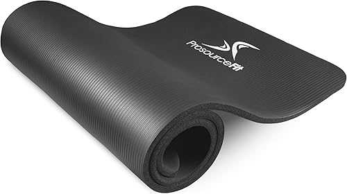 Miniatura 18 de ProsourceFit Esterilla extra gruesa de yoga y pilates de ½ pulgada (0.512 in) o 1 pulgada (0.984 in), alfombrilla de ejercicio de alta densidad de