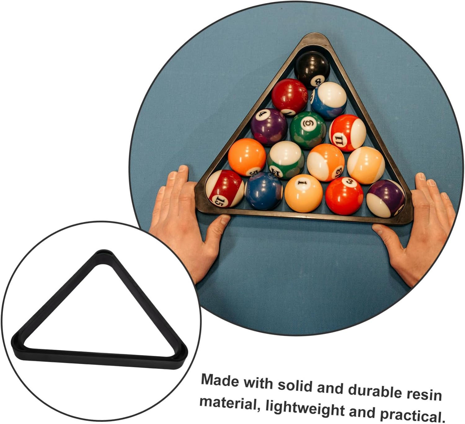 BESPORTBLE Billiards Triangle Rack Pool Ball Triangle for Snooker Billiard Balls Storage Rack