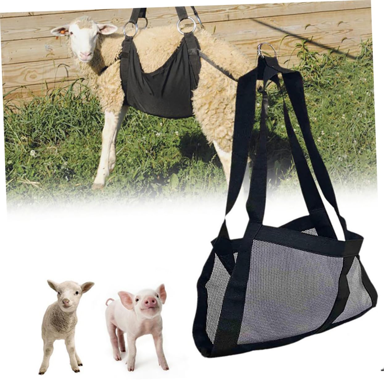 Yardwe Verstellbarer Wiegegurt für Nutztiere aus Nylon Sicheres Hängen und Wiegen von Ziegen und Alpakas Verhindert Fallen Beim Wiegen dem Bauernhof