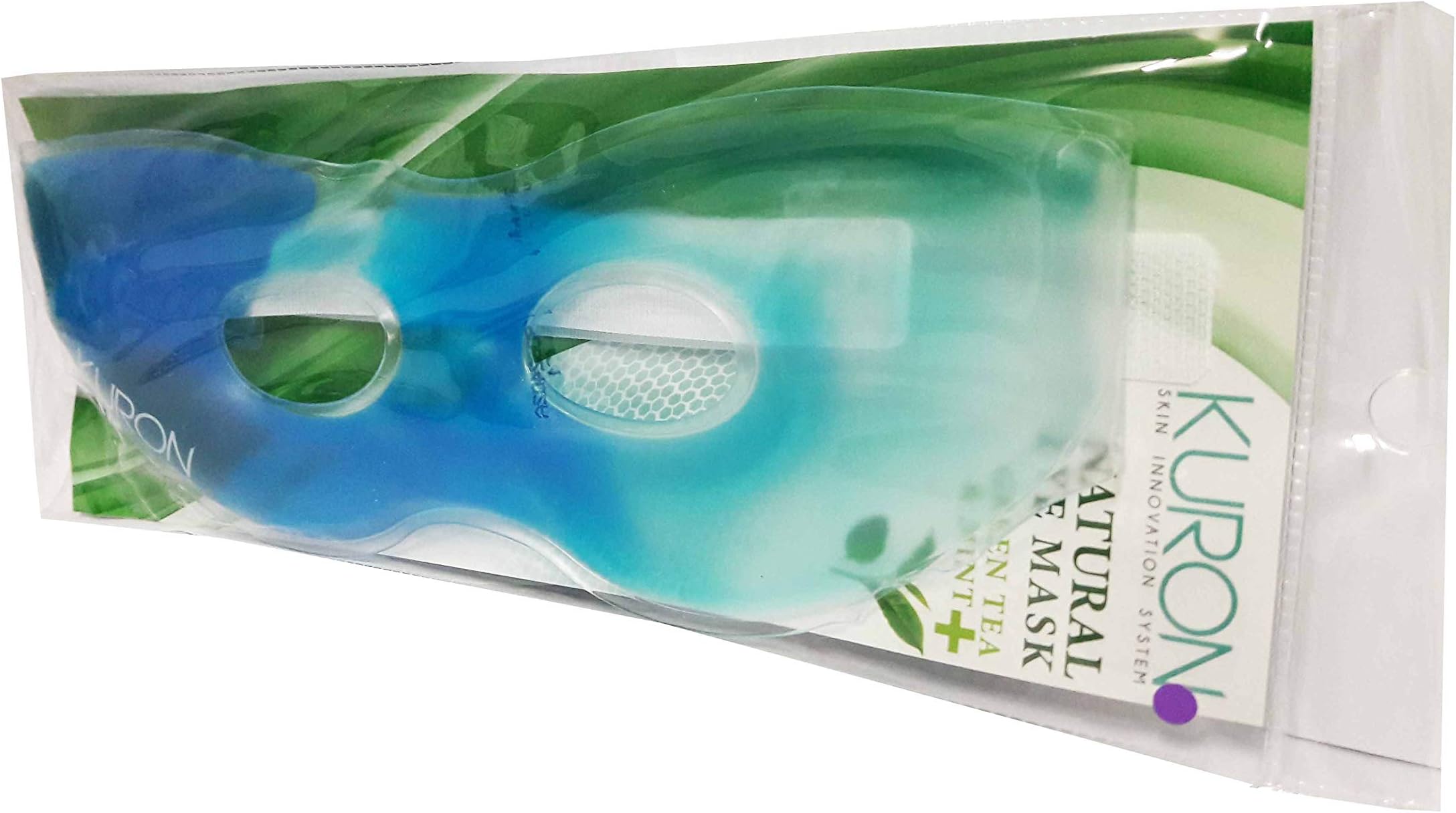 Natural Eye Mask. The power of Natural Green Tea & Mint from Kuron, Skin Innovation System. Reusable & Comfortable. (1 patch/pack)