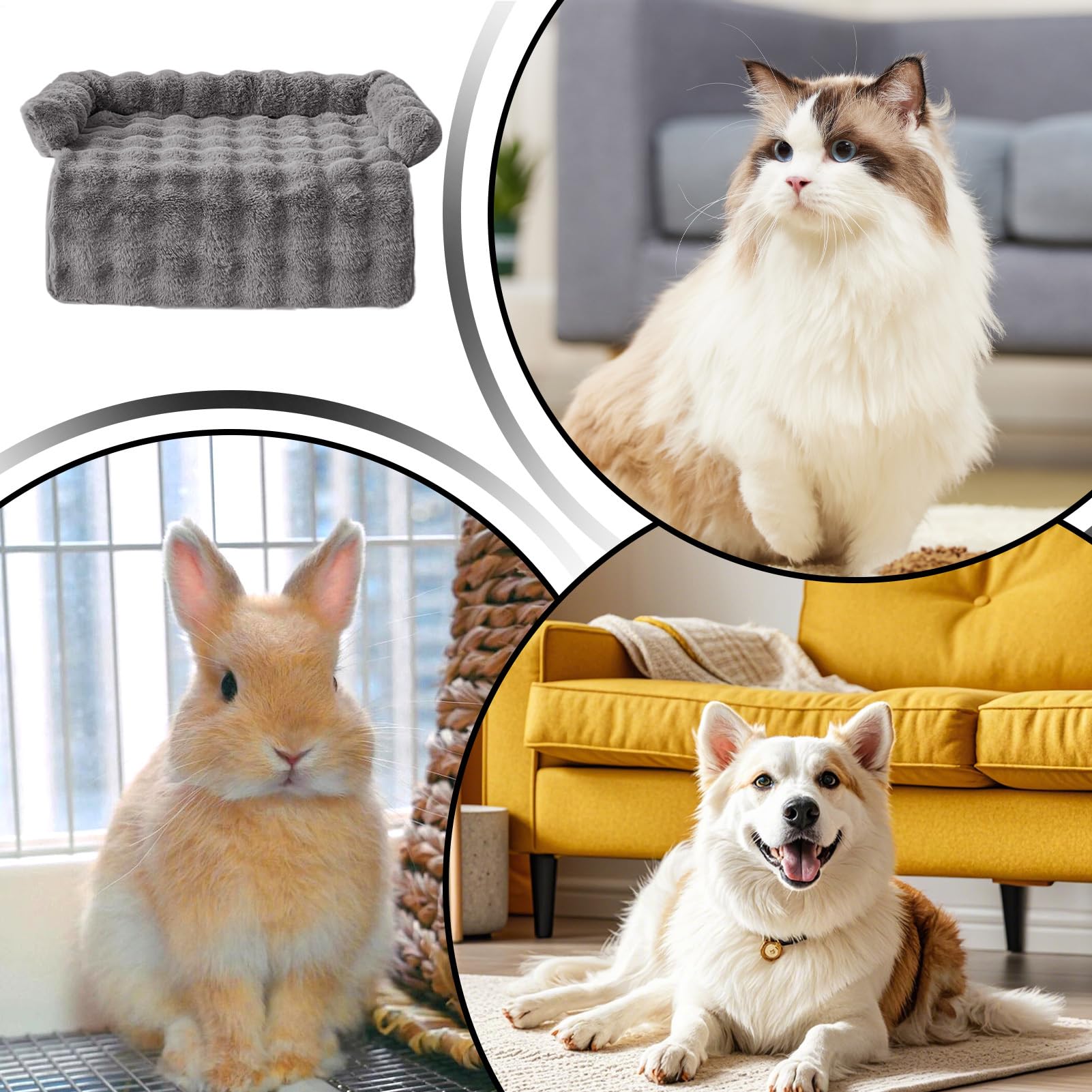 Genérico Hundekissen | Raised Edge Furniture Protector | Calming Dog Couch Cover - für Schlafzimmer Wohnzimmer Nursery Play Apartment
