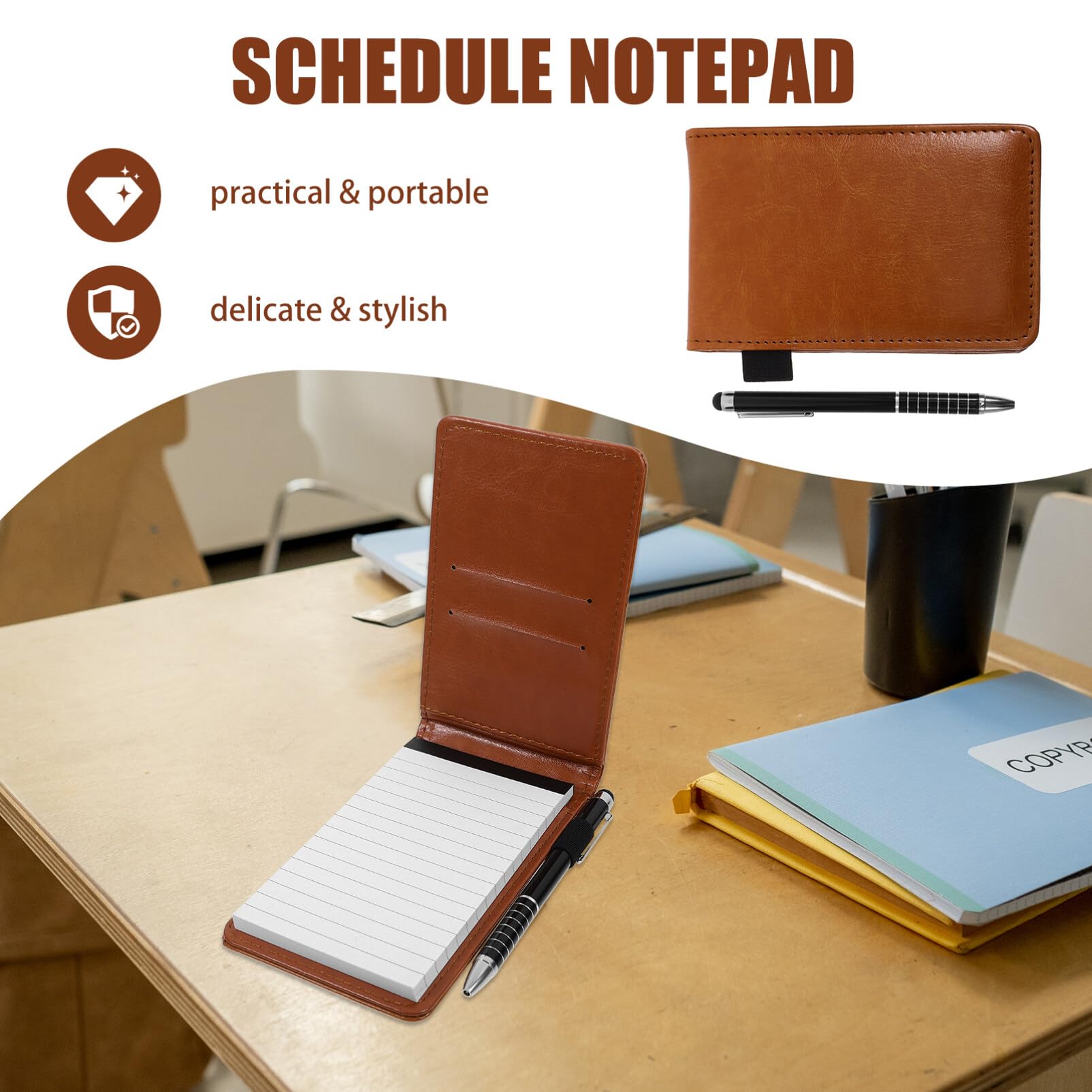 SEWACC Carnet Ligné de Poche Bloc-notes pour Journal Intime Notes Inspirations Mémos Réunions Léger et Portable