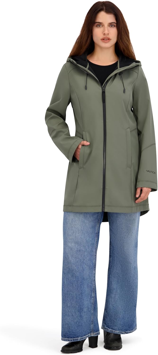 Nautica Women's Aline Rain Coat