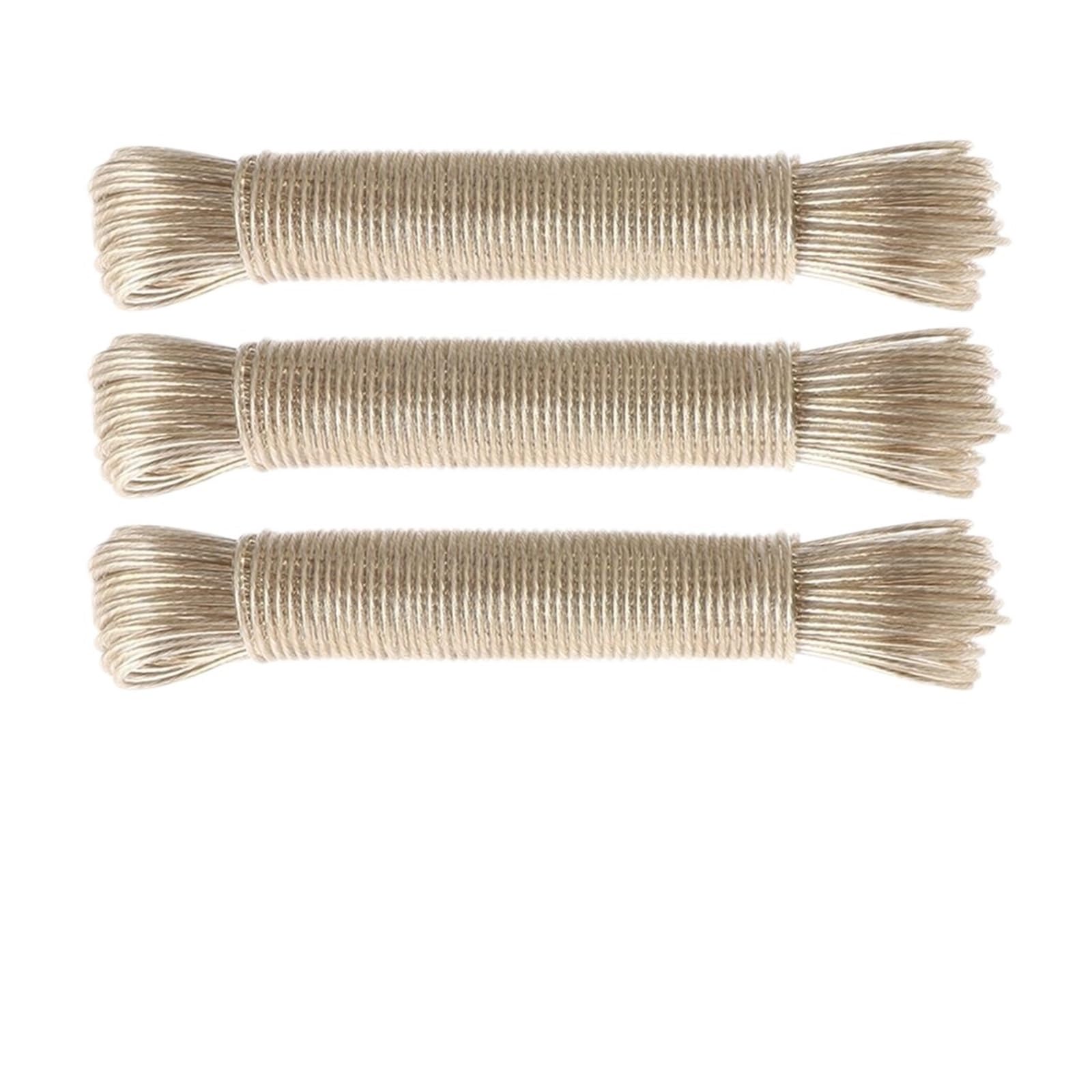 Outdoor Washing Line, PVC Coated Steel Storage Strap Clothesline Rope XL 1-9m Cotton