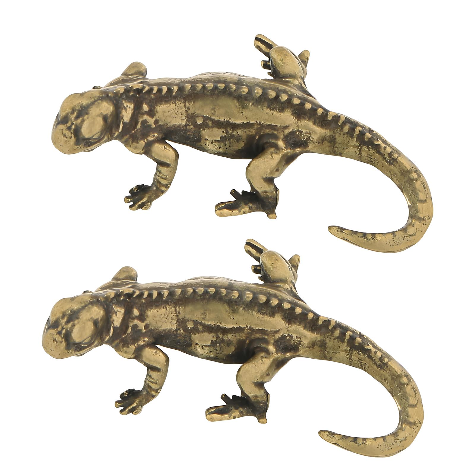 Animal de latón para decoración de escritorio con acabado envejecido elegante