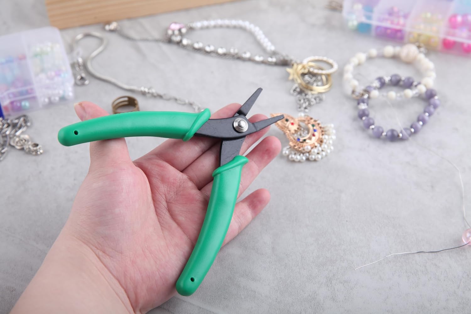 5.5 Inch Thin Flat Nose Pliers for Jewelry Making Duck Billed Pliers with Smooth Jaw Precision Jewelry Plier Micro Chain Nose Plier for Craft Making Wire Straightening - Image 6