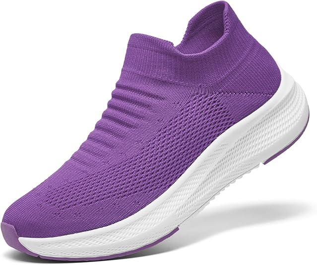 SHULOOK Womens Slip on Walking Shoes Comfort Lightweight Breathable Sock Shoe Non-Slip Mesh Casual Fashion Tennis Running Sneakers