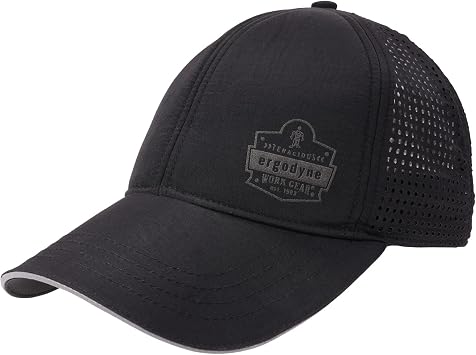 Ergodyne Chill Its 8937 Cooling Performance Hat, Unisex Baseball Cap, Vented Back for Breathability