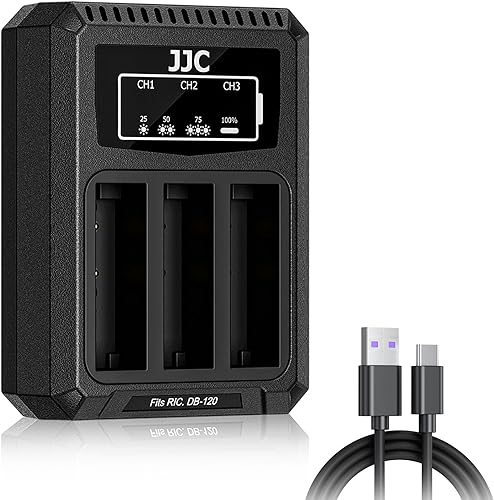 Cargador USB de batería múltiple DB-120 actualizado con puerto USB-C, para Ricoh GR IV GRIV GR4 GR IV HDF GR IV monocromo, cargador para accesorios
