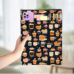 Bolo de café impresso para amantes de livros presentes, capa de livro à prova d'água para livros com bolso frontal com zíper acessórios para livros presentes para mulheres leitoras Natal formatura