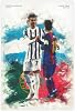 Messi, Ronaldo Poster Soccer Picture Canvas Poster Wall Art Decor Print Picture Paintings for Living Room Bedroom Decoration Unframe:16x24inch40x60cm