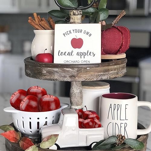 Miniatura 6 de BigOtters Manzanas artificiales, 30 piezas de frutas falsas, manzanas rojas, manzana roja oscura, simulación realista para el hogar, casa, cocina,