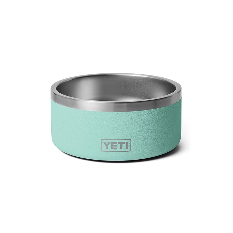 Tigela para viagem para cães YETI Boomer 4 em aço inoxidável 18/8, antiderrapante, Sea Stone-Textured, 946 mL