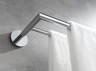 BUVELOT Brass Towel Bar 25.75 Inch,Towel Racks for Bathroom,Hotel Style Bathroom Towel Holder Wall Mounted,Chrome,077070-CR,Leo Series