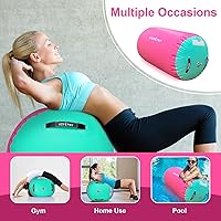 Vista 2 de VOFiTNY - Esterilla inflable de gimnasia con pista de caídas y barril de aire octogonal con bomba para uso doméstico/gimnasio