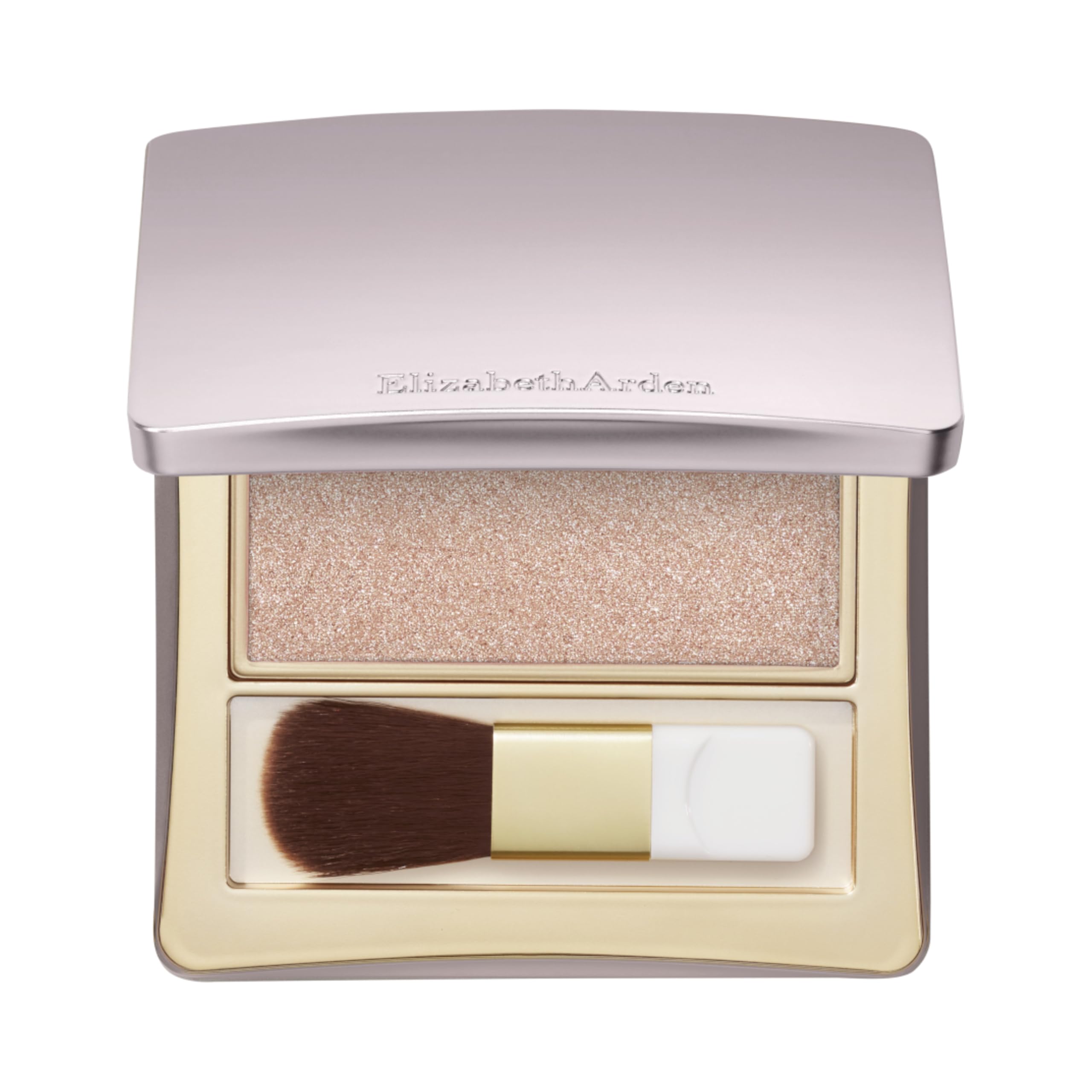 Elizabeth Arden – Puder Highlighter Rose Quartz Glow, strahlendes & leuchtendes Finish mit seidiger Textur, talkfreie rosa Highlighter, für alle Hauttöne, passt zu jedem Make-up-Look