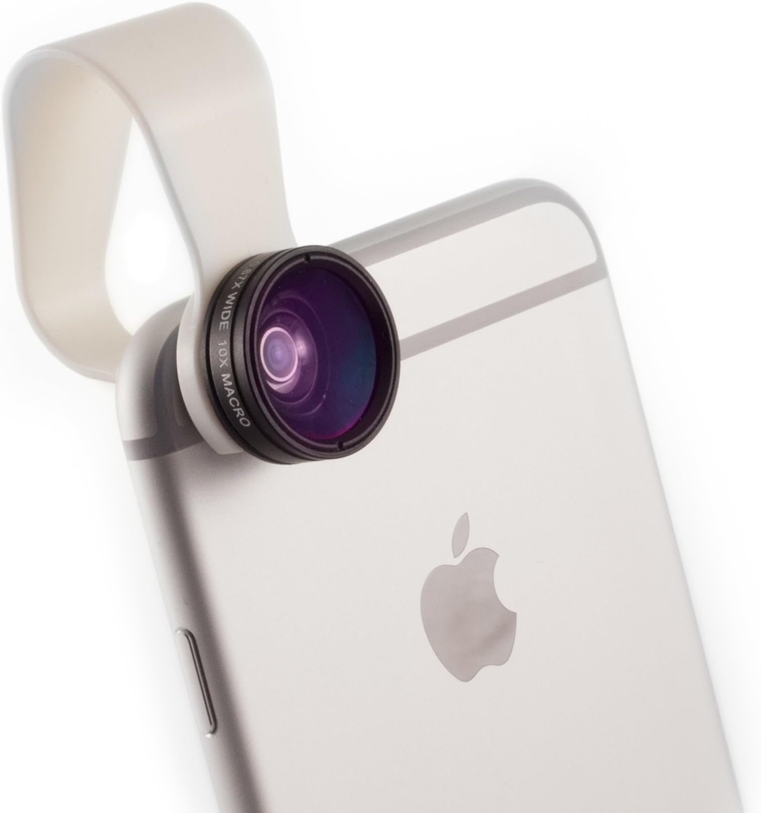 PocketLens 2-in-1 Macro & Wideangle iPhone Camera Lens, Universal Smartphone Accessories for Photography Enthusiasts White