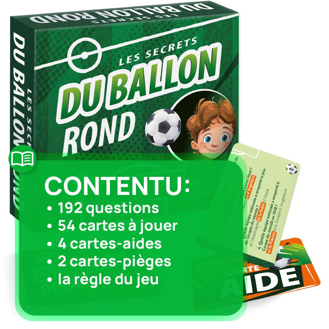 KANGUR Jeu de Carte Enfant - Jeu de Carte Football - Idéal pour Vacances et Anniversaire - Jouet pour Garçon dès 9+ Ans
