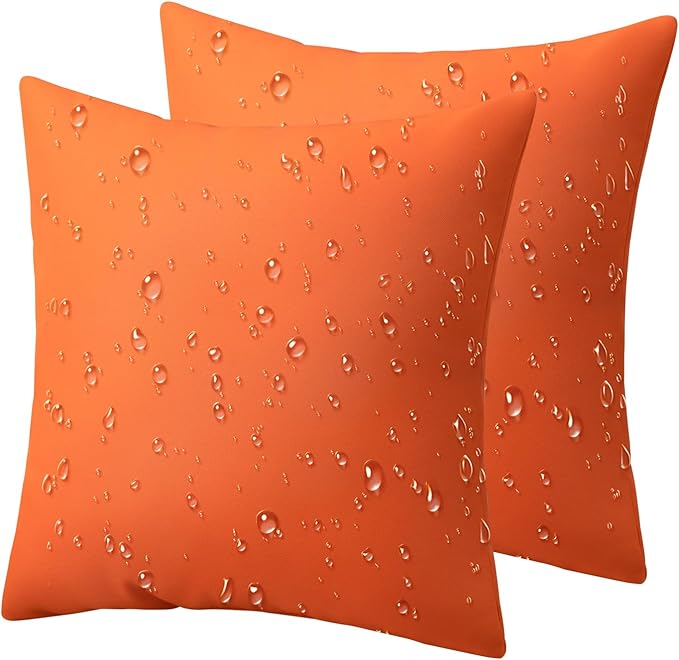 Set 2 Almohadas Exterior Impermeable Poliéster 45x45 cm