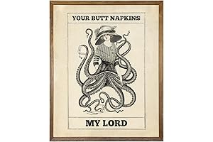 Your Butt Napkins My Lord - Funny Gothic Victorian Octopus Decor