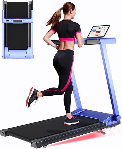 4-in-1 Treadmills for Home with Incline and Handles, Foldable Treadmill for Home Small Spaces, 300 LBS Capacity 3.0 HP 7.5 MPH Folding Running