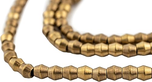 TheBeadChest - Cuentas de latón bicono de 0.177 in, hebra completa de espaciadores de metal de calidad para diseño de joyas de bricolaje