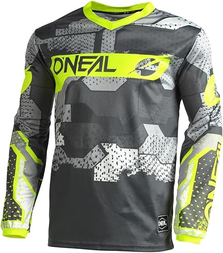 Miniatura 3 de O'Neal Combo de pantalón de jersey para motocross para motocross 2024 Element Camo, grisamarillo neón