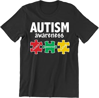 Promotion & Beyond Autism Awareness Support Jigsaw Puzzle Mens T-Shirt