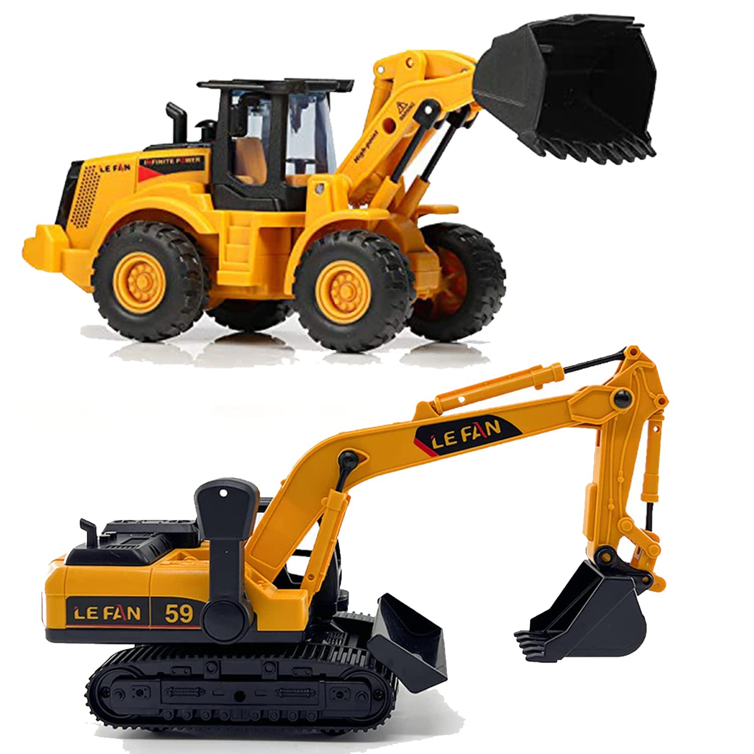 DEOXY Combo 2PCS in 1 Combo Construction Loader Trucks and High Speed Excavator Trucks Rotate 360 Degree for Kids 3+Years (Pack of 2) (B0C7RB5MN6) Amazon Price History, Amazon Price Tracker