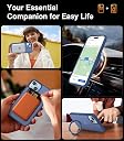 AIBEX Back Cover for Apple iPhone 15 MagSafe Compatible with OStand Ring Kickstand Magnetic Metal Alloy Ring | Wireless Charging | Slim Thin Scratch Resistant Armor | Shockproof Protective Case - Blue gallery image