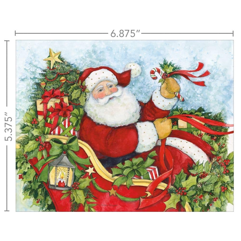 Lang Weihnachtskarten Santa'S Coming To Town, in Box (1004915)