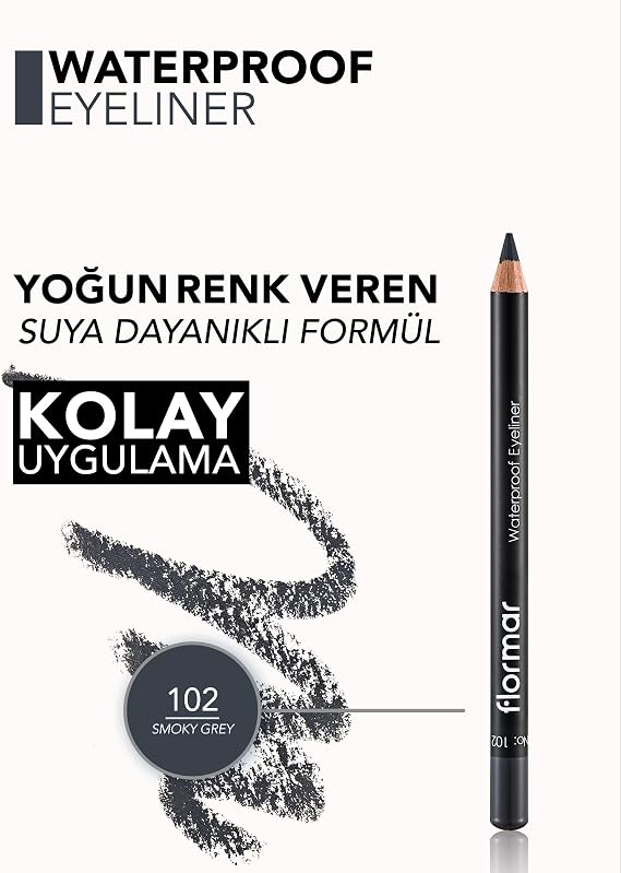 Flormar Suya Dayanıklı Göz Kalemi - Gri Waterproof