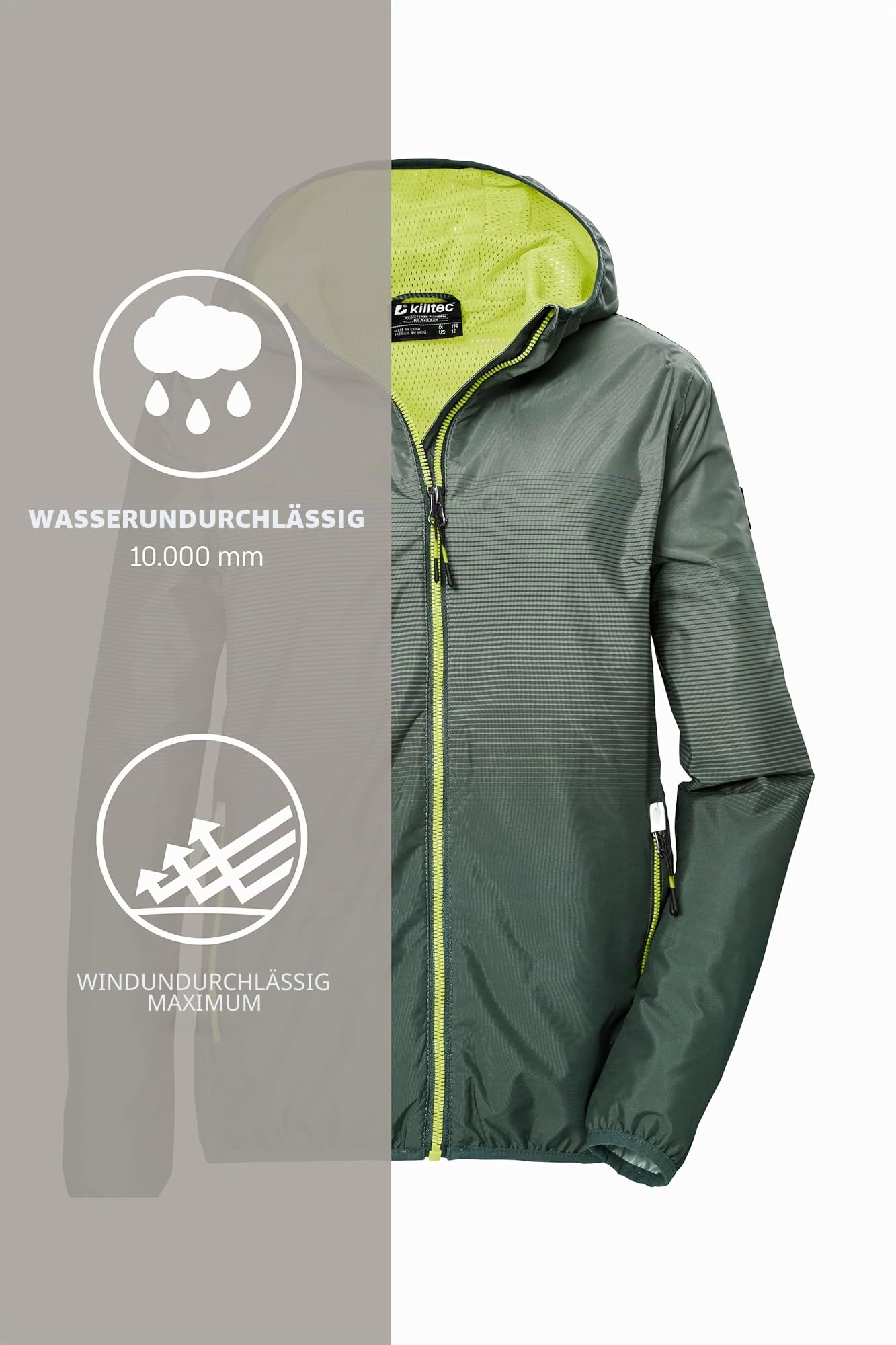 Killtec Jungen Kos 139 Bys Jckt Funktionsjacke/Regenjacke mit Kapuze