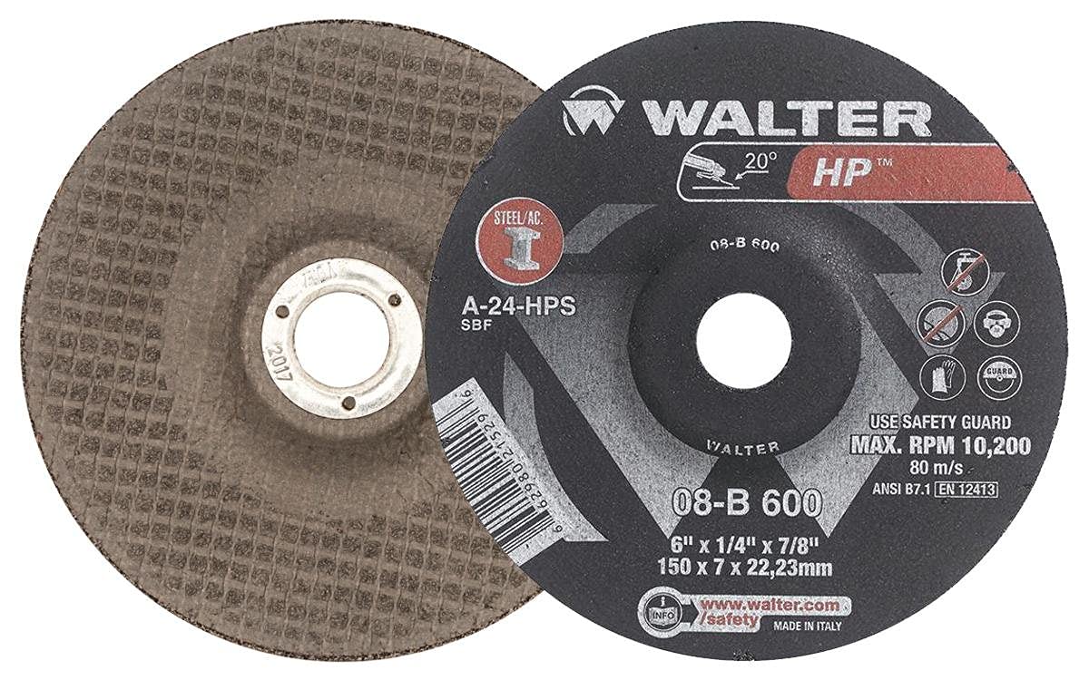 Walter 08B400 HP Grinding Wheel - [Pack of 25] 4 in. Abrasive Finishing Wheel