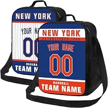 New York Custom Lunch Bag Personalized Lunch Box with Any Name & Number, Insulated Lunch Tote Bag Gifts for Men Women
