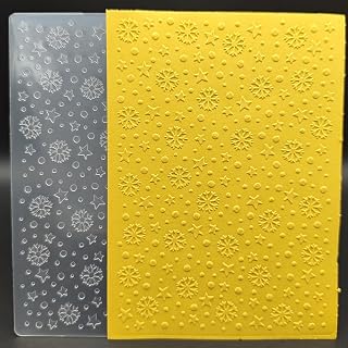 Plastic Embossing Folder A6 Size Snowflakes in Christmas Sky Paper Crafts Plastic Textured Impressions for Card Making Scrapbooking