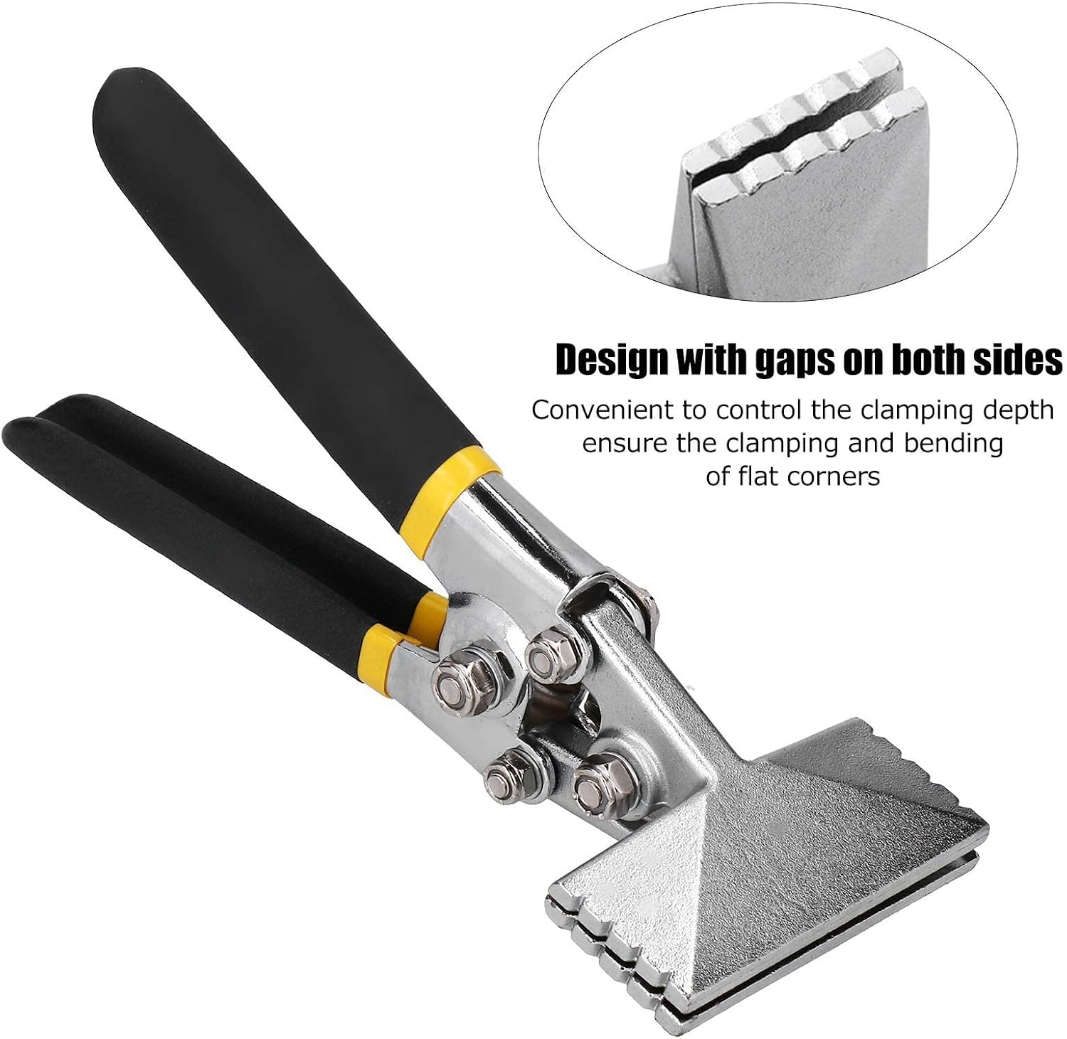 Hand Seamer Pliers Metal Multifunctional Straight Bending Tool Former Bender 3.1inch Black