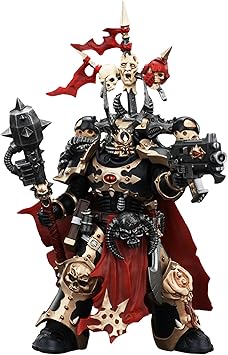 JOYTOY 1/18 Action Figures - Warhammer 40,000 Chaos Space Marines Black Legion Chosen Champion with Bolter and Power Maul - 5,Classic Character,Collectible,Age 15 and Above