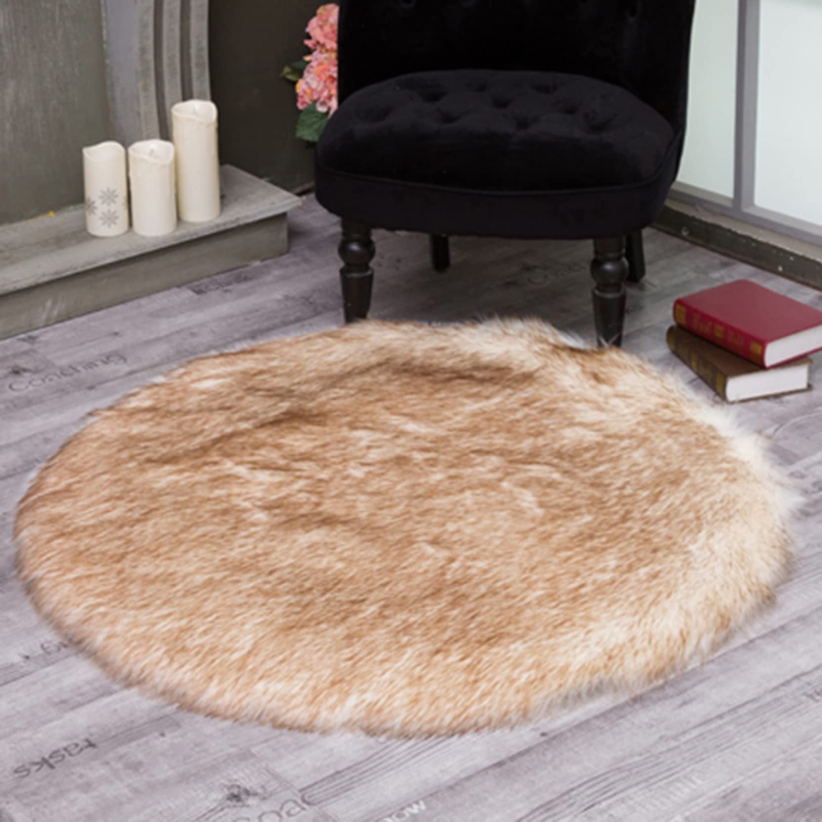 丸いじゅうたん“ABC”型のカーペットふわふわラウンドウールラグシープスキン敷物 丸いじゅうたん“ABC”型のカーペットふわふわラウンドウールラグシープ