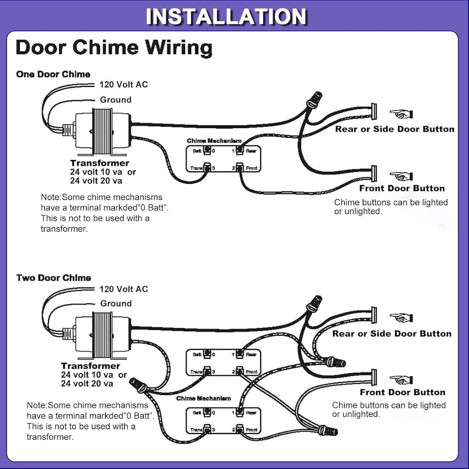 16V 30VA Doorbell Voltages Changer Hardwired Door Chimes Voltages Changer Doorbell Power Supply Unit For Rings Voltage